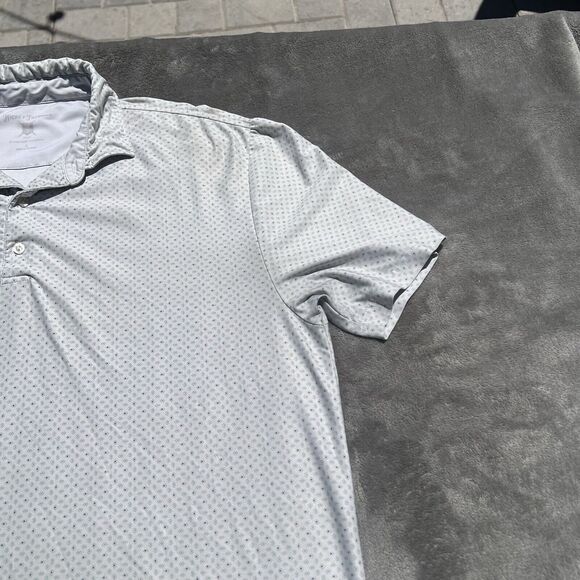 Hickey Freeman Polo Shirt Mens Large Gray Performance Short Sleeve Casual Golf - Picture 2 of 16